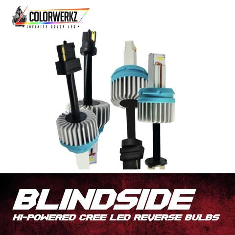 High Powered Cree LED Reverse Light Bulbs (1200lm) LED headlight kit AutoLEDTech Oracle Lighting Trendz Flow Series RGBHaloKits OneUpLighting Morimoto