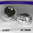 Projector Shrouds (Black/Chrome) LED headlight kit AutoLEDTech Oracle Lighting Trendz Flow Series RGBHaloKits OneUpLighting Morimoto