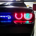 2015-2023 Dodge SRT Hellcat White or RGB LED Badge Emblem Logo LED headlight kit AutoLEDTech Oracle Lighting Trendz Flow Series RGBHaloKits OneUpLighting Morimoto
