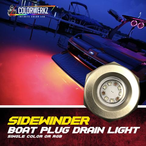 27W Boat Drain Plug Color-Changing LED Marine Light (RGB) LED headlight kit AutoLEDTech Oracle Lighting Trendz Flow Series RGBHaloKits OneUpLighting Morimoto