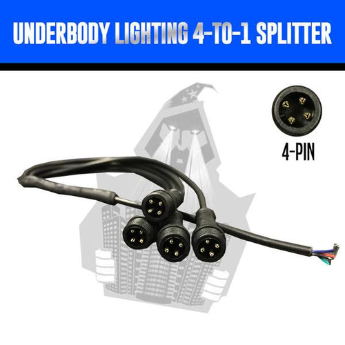 RGB Underbody/Wheel Kit Lighting 4-to-1 Splitter LED headlight kit AutoLEDTech Oracle Lighting Trendz Flow Series RGBHaloKits OneUpLighting Morimoto