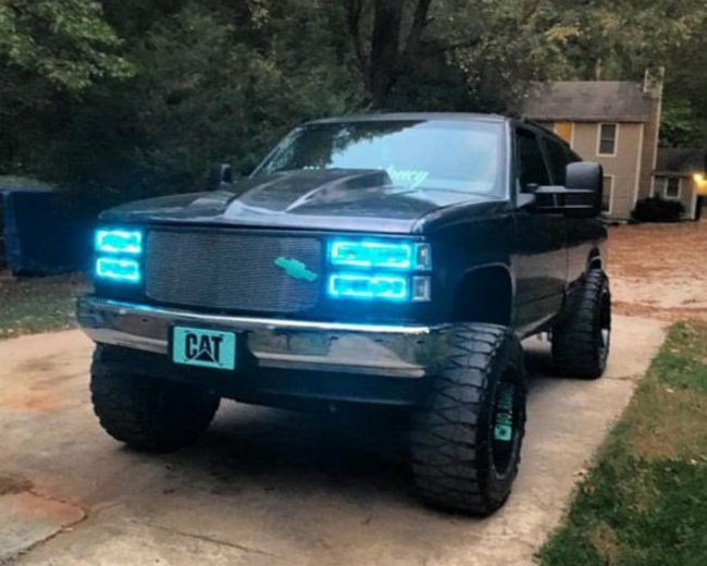 1989-1999 Chevrolet C/K 1500/2500/3500 Silverado Suburban Tahoe RGBW Color-Chasing LED Halo Kit LED headlight kit AutoLEDTech Oracle Lighting Trendz Flow Series RGBHaloKits OneUpLighting Morimoto