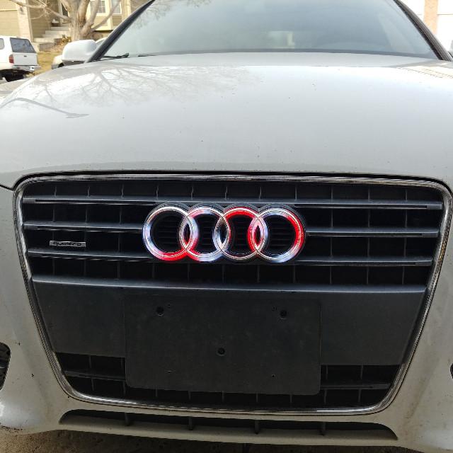 Audi Rings RGBW Color-Changing LED Emblem Logo Badge (Flow Series) LED headlight kit AutoLEDTech Oracle Lighting Trendz Flow Series RGBHaloKits OneUpLighting Morimoto