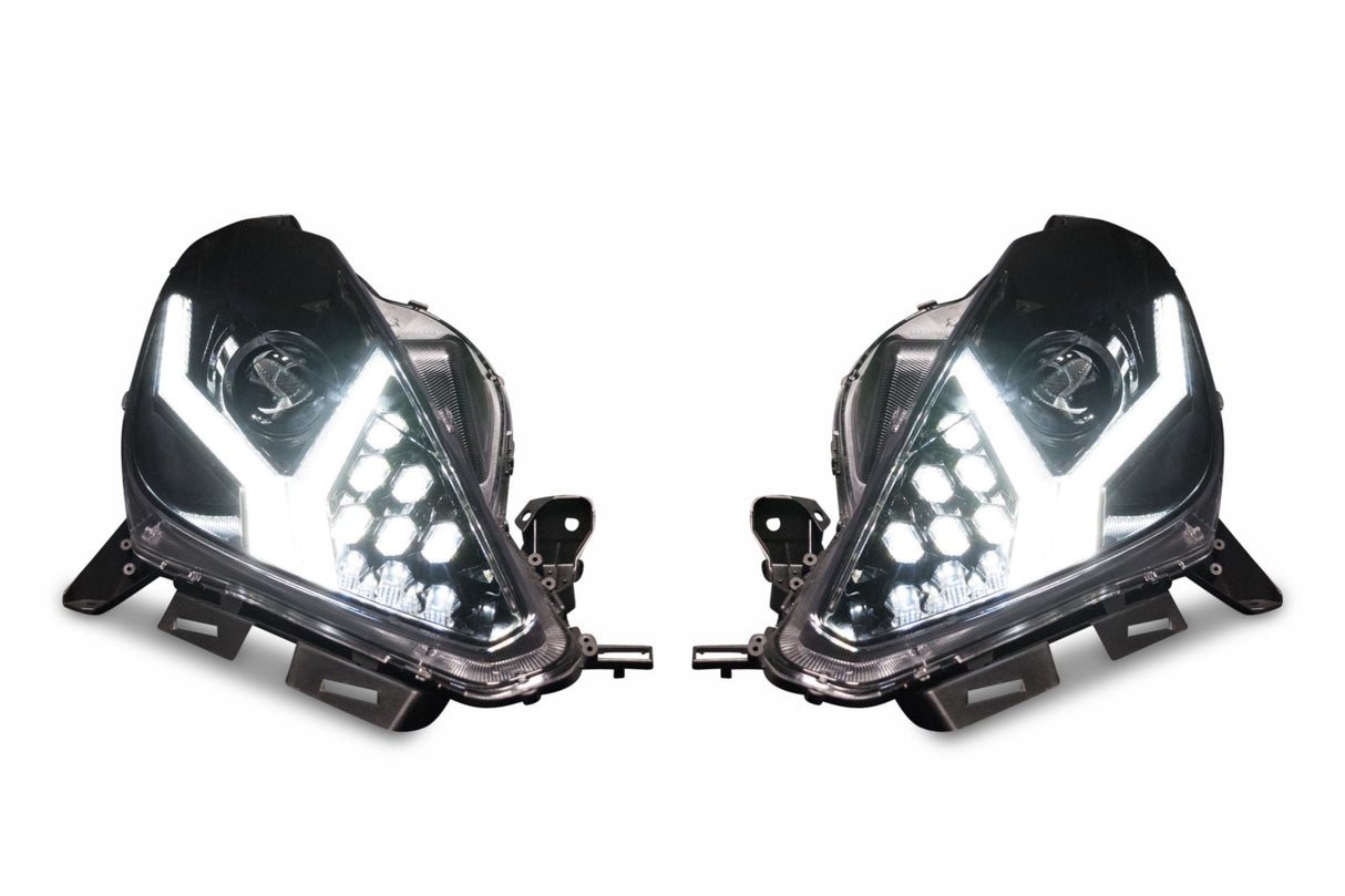 2014-2019 Chevrolet C7 Corvette LED DRL Projector Headlights - Aventador Style LED headlight kit AutoLEDTech Oracle Lighting Trendz Flow Series RGBHaloKits OneUpLighting Morimoto