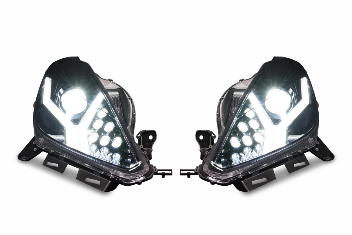 2014-2019 Chevrolet C7 Corvette LED DRL Projector Headlights - Aventador Style LED headlight kit AutoLEDTech Oracle Lighting Trendz Flow Series RGBHaloKits OneUpLighting Morimoto