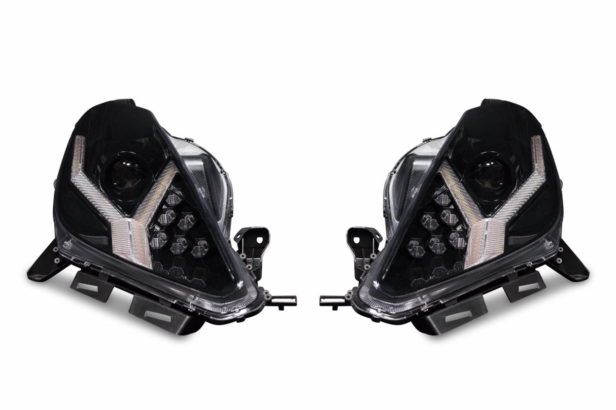 2014-2019 Chevrolet C7 Corvette LED DRL Projector Headlights - Aventador Style LED headlight kit AutoLEDTech Oracle Lighting Trendz Flow Series RGBHaloKits OneUpLighting Morimoto