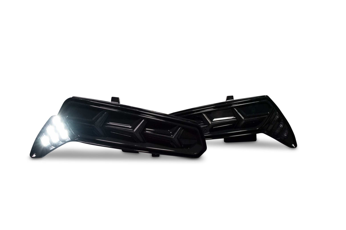 2014-2019 Chevrolet C7 Corvette LED DRL Projector Headlights - Aventador Style LED headlight kit AutoLEDTech Oracle Lighting Trendz Flow Series RGBHaloKits OneUpLighting Morimoto