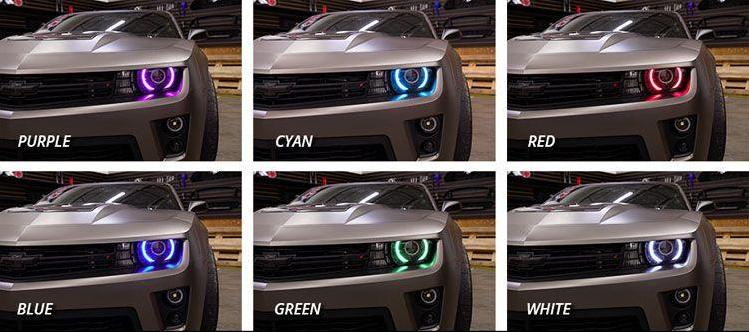 2014-2015 Chevrolet Camaro RS SS RGBW +A LED DRL Boards LED headlight kit AutoLEDTech Oracle Lighting Trendz Flow Series RGBHaloKits OneUpLighting Morimoto