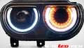 2008-2014 Dodge Challenger RGBW Color-Chasing LED Halo DRL Projector Headlights - 2015+ Style Design LED headlight kit AutoLEDTech Oracle Lighting Trendz Flow Series RGBHaloKits OneUpLighting Morimoto