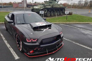 2011-2014 Dodge Charger RGBW Color-Chasing Spec-D LED Halo DRL Headlights (Flow Series) LED headlight kit AutoLEDTech Oracle Lighting Trendz Flow Series RGBHaloKits OneUpLighting Morimoto