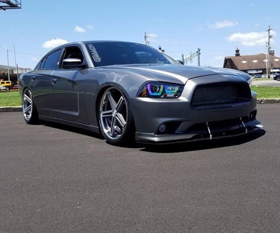 2011-2014 Dodge Charger RGBW Color-Chasing Spec-D LED Halo DRL Headlights (Flow Series) LED headlight kit AutoLEDTech Oracle Lighting Trendz Flow Series RGBHaloKits OneUpLighting Morimoto