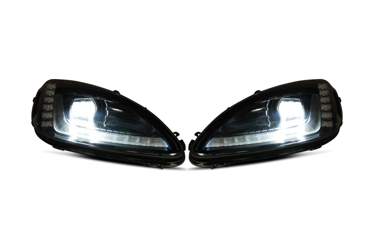 2005-2013 Chevrolet C6 Corvette LED DRL Projector Headlights - 2014+ Replica Design LED headlight kit AutoLEDTech Oracle Lighting Trendz Flow Series RGBHaloKits OneUpLighting Morimoto