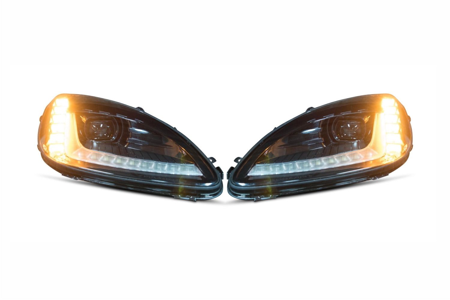 2005-2013 Chevrolet C6 Corvette LED DRL Projector Headlights - 2014+ Replica Design LED headlight kit AutoLEDTech Oracle Lighting Trendz Flow Series RGBHaloKits OneUpLighting Morimoto