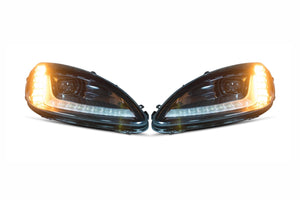 2005-2013 Chevrolet C6 Corvette LED DRL Projector Headlights - 2014+ Replica Design LED headlight kit AutoLEDTech Oracle Lighting Trendz Flow Series RGBHaloKits OneUpLighting Morimoto