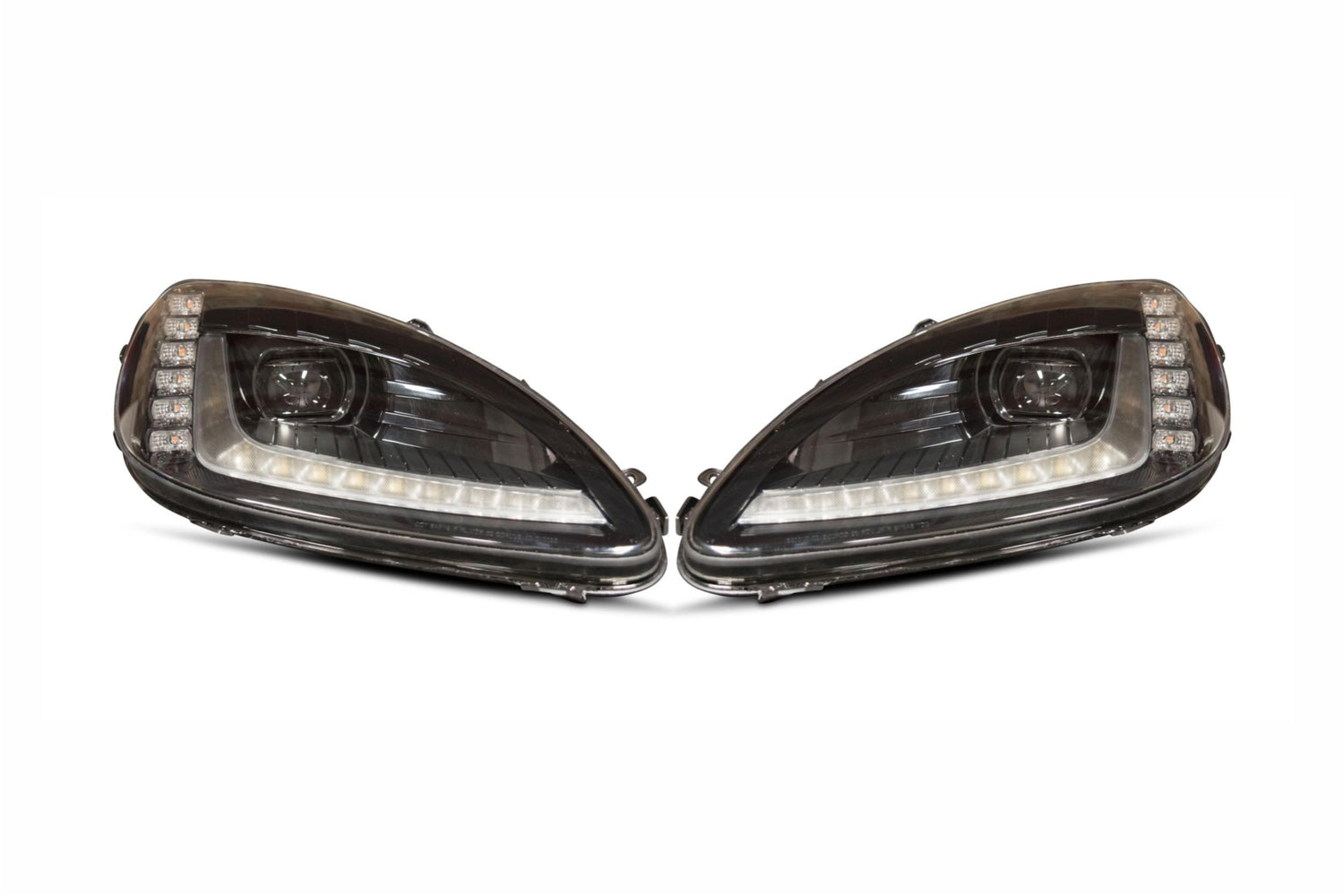 2005-2013 Chevrolet C6 Corvette LED DRL Projector Headlights - 2014+ Replica Design LED headlight kit AutoLEDTech Oracle Lighting Trendz Flow Series RGBHaloKits OneUpLighting Morimoto