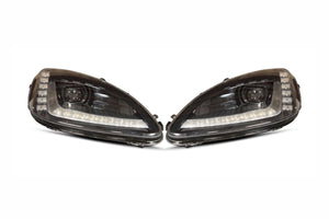 2005-2013 Chevrolet C6 Corvette LED DRL Projector Headlights - 2014+ Replica Design LED headlight kit AutoLEDTech Oracle Lighting Trendz Flow Series RGBHaloKits OneUpLighting Morimoto