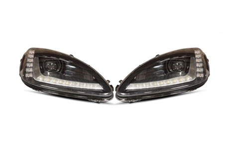 2005-2013 Chevrolet C6 Corvette LED DRL Projector Headlights - 2014+ Replica Design LED headlight kit AutoLEDTech Oracle Lighting Trendz Flow Series RGBHaloKits OneUpLighting Morimoto