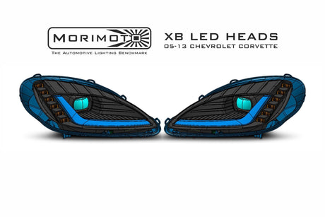 2005-2013 Chevrolet C6 Corvette LED DRL Projector Headlights - 2014+ Replica Design LED headlight kit AutoLEDTech Oracle Lighting Trendz Flow Series RGBHaloKits OneUpLighting Morimoto