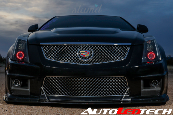 2008-2015 Cadillac CTS CTS-V RGBW Color-Chasing LED Halo DRL Kit LED headlight kit AutoLEDTech Oracle Lighting Trendz Flow Series RGBHaloKits OneUpLighting Morimoto