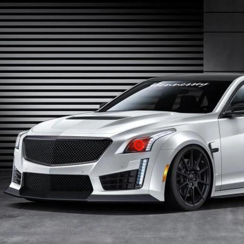 2014-2020 Cadillac CTS CTS-V RGBW Color-Chasing LED Halo + DRL Tube Kit LED headlight kit AutoLEDTech Oracle Lighting Trendz Flow Series RGBHaloKits OneUpLighting Morimoto