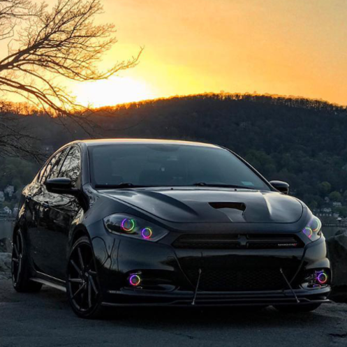 2013 2016 Dodge Dart RGBW Color Chasing LED Halo Kit