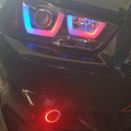 2011-2014 Dodge Charger RGBW Color-Chasing Spec-D LED Halo DRL Headlights (Flow Series) LED headlight kit AutoLEDTech Oracle Lighting Trendz Flow Series RGBHaloKits OneUpLighting Morimoto