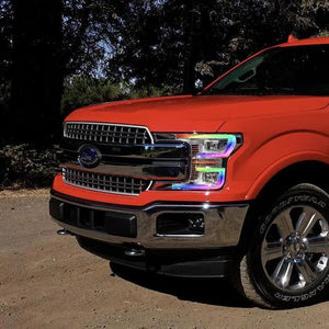 2018-2020 Ford F150 RGBW Color-Chasing LED DRL Boards LED headlight kit AutoLEDTech Oracle Lighting Trendz Flow Series RGBHaloKits OneUpLighting Morimoto