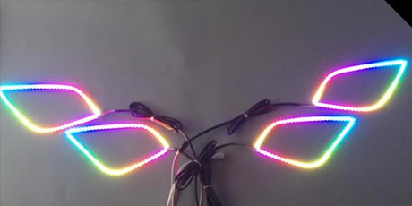 2013-2015 Nissan Altima RGBW Color-Chasing LED Halo Kit LED headlight kit AutoLEDTech Oracle Lighting Trendz Flow Series RGBHaloKits OneUpLighting Morimoto