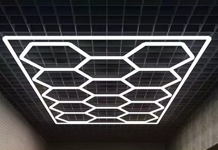 HexaGrid LED Ceiling Lighting System (Single Garage) - AutoLEDTech.com