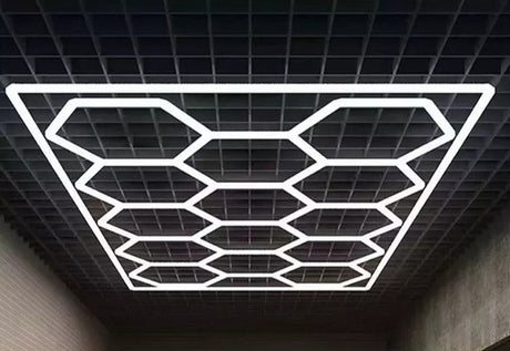 HexaGrid LED Ceiling Lighting System (Single Garage) - AutoLEDTech.com