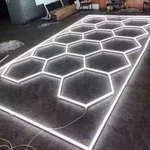 HexaGrid LED Ceiling Lighting System (Single Garage) - AutoLEDTech.com
