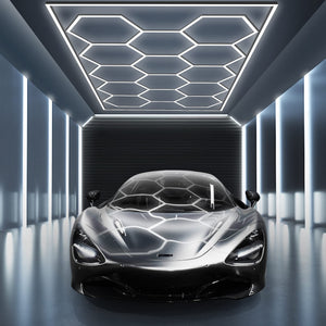 HexaGrid LED Ceiling Lighting System (Single Garage) - AutoLEDTech.com