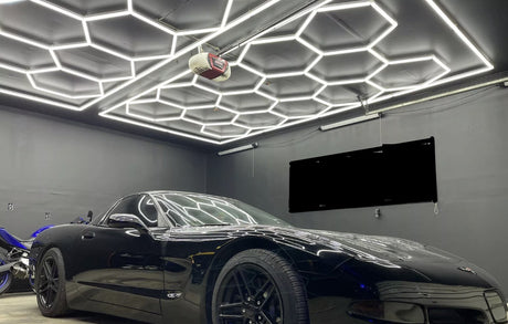 HexaGrid LED Ceiling Lighting System (Single Garage) - AutoLEDTech.com