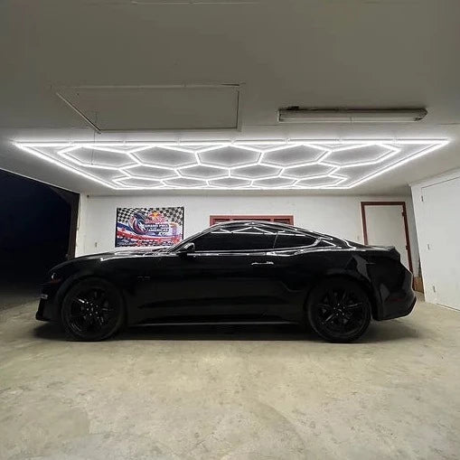 HexaGrid LED Ceiling Lighting System (Single Garage) - AutoLEDTech.com