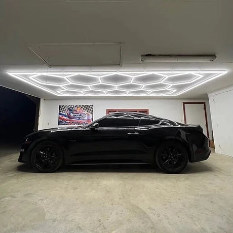 HexaGrid LED Ceiling Lighting System (Single Garage) - AutoLEDTech.com