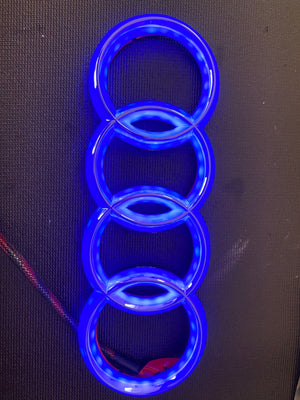 Audi Rings RGBW Color-Changing LED Emblem Logo Badge (Flow Series) LED headlight kit AutoLEDTech Oracle Lighting Trendz Flow Series RGBHaloKits OneUpLighting Morimoto