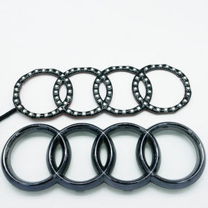 Illuminated Audi RGBW Flow Series LED Emblem Logo Badge - AutoLEDTech.com