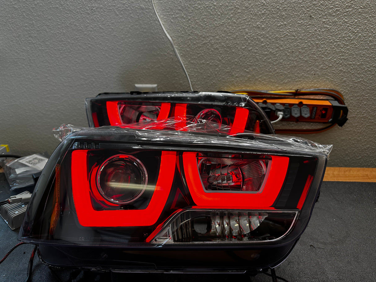2011-2014 Dodge Charger RGBW Color-Chasing Spec-D LED Halo DRL Headlights (Flow Series) LED headlight kit AutoLEDTech Oracle Lighting Trendz Flow Series RGBHaloKits OneUpLighting Morimoto