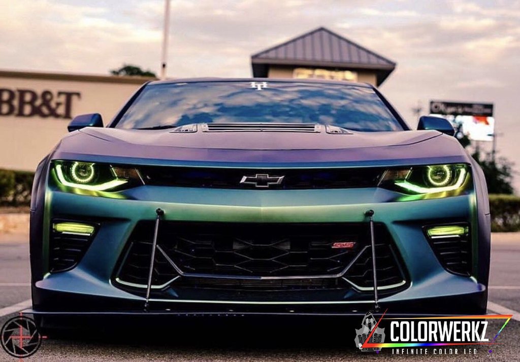 2016-2019 Chevrolet Camaro RGBW Color-Chasing LED DRL Boards LED headlight kit AutoLEDTech Oracle Lighting Trendz Flow Series RGBHaloKits OneUpLighting Morimoto