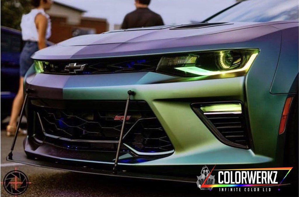 2016-2019 Chevrolet Camaro RGBW Color-Chasing LED DRL Boards LED headlight kit AutoLEDTech Oracle Lighting Trendz Flow Series RGBHaloKits OneUpLighting Morimoto