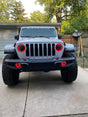 2018-2023+ Jeep Wrangler/Gladiator JL JT RGBW Color-Chasing Waterproof Exterior LED Halo Kit LED headlight kit AutoLEDTech Oracle Lighting Trendz Flow Series RGBHaloKits OneUpLighting Morimoto