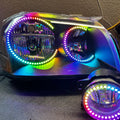 2005-2007 Dodge Magnum RGBW Color-Chasing LED Halo Headlights - (Flow Series) LED headlight kit AutoLEDTech Oracle Lighting Trendz Flow Series RGBHaloKits OneUpLighting Morimoto