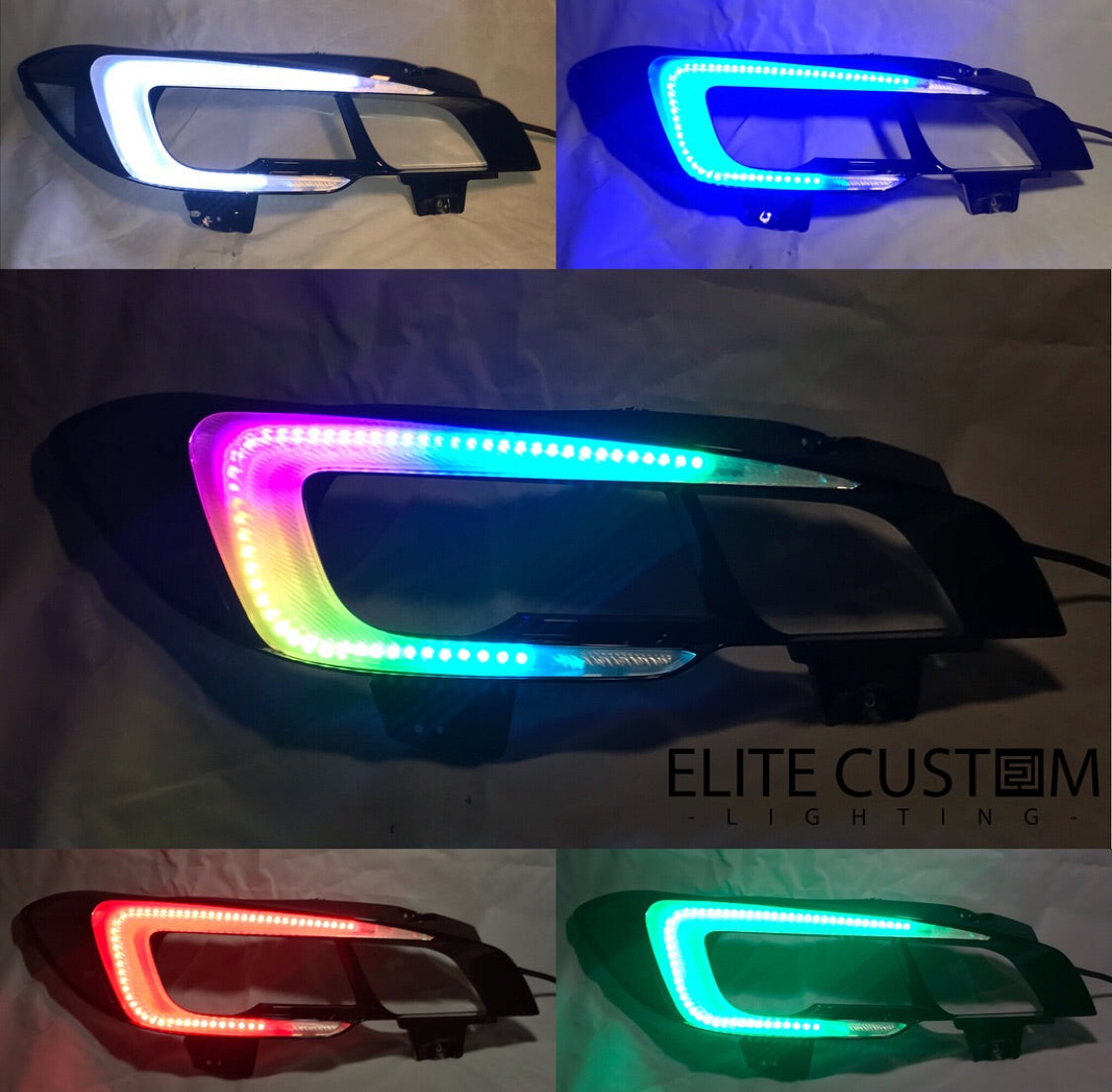 2015-2017 Subaru Impreza WRX STI RGBW Color-Chasing C-Bar LED DRL Board Halo Kit LED headlight kit AutoLEDTech Oracle Lighting Trendz Flow Series RGBHaloKits OneUpLighting Morimoto