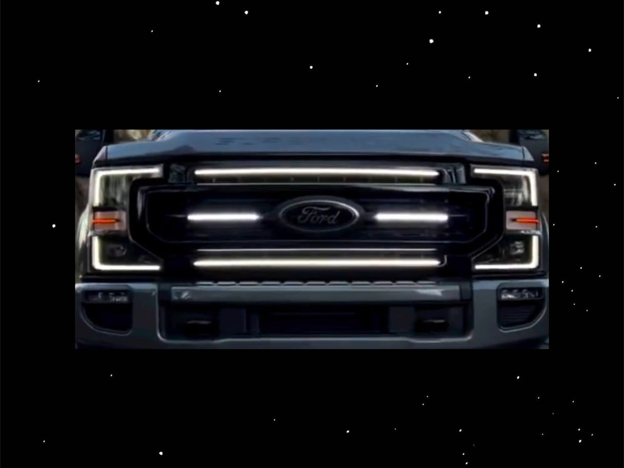 2020-2022 Ford Super Duty F250 F350 LED Grill Accent Lights Kit | XL, XLT, STX, Tremor, KR, Lariat, Platinum LED headlight kit AutoLEDTech Oracle Lighting Trendz Flow Series RGBHaloKits OneUpLighting Morimoto