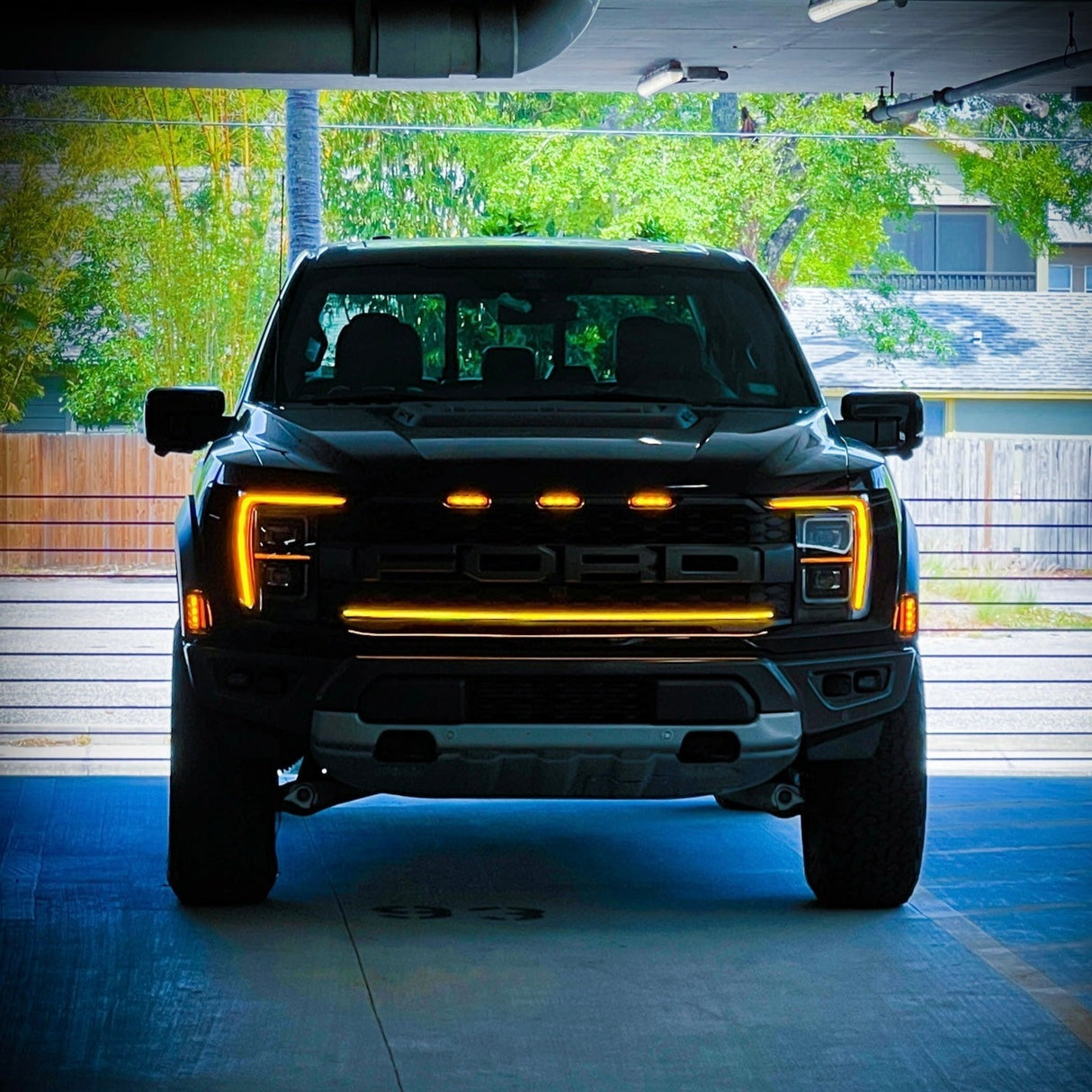 2021-2023 Ford Raptor Amber Orange LED DRL Grill Accent Lights Kit