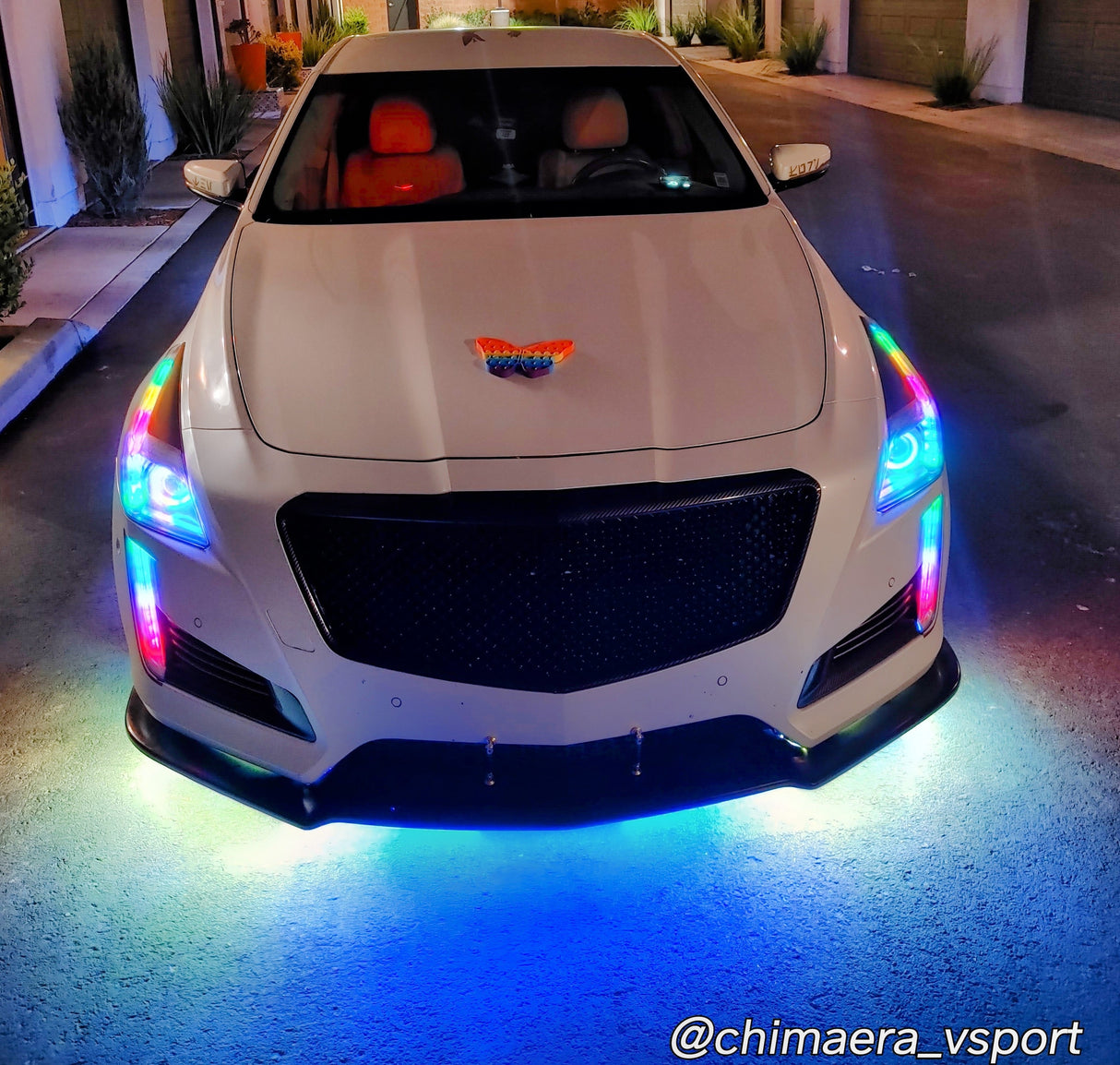 2014-2020 Cadillac CTS CTS-V RGBW Color-Chasing LED Halo + DRL Tube Kit LED headlight kit AutoLEDTech Oracle Lighting Trendz Flow Series RGBHaloKits OneUpLighting Morimoto