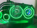 2008-2010 Dodge Charger RGBW Color-Chasing LED Halo Projector Headlights (Flow Series) LED headlight kit AutoLEDTech Oracle Lighting Trendz Flow Series RGBHaloKits OneUpLighting Morimoto