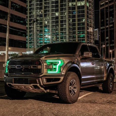 2016-2020 Ford Raptor RGBW +A LED DRL Boards LED headlight kit AutoLEDTech Oracle Lighting Trendz Flow Series RGBHaloKits OneUpLighting Morimoto