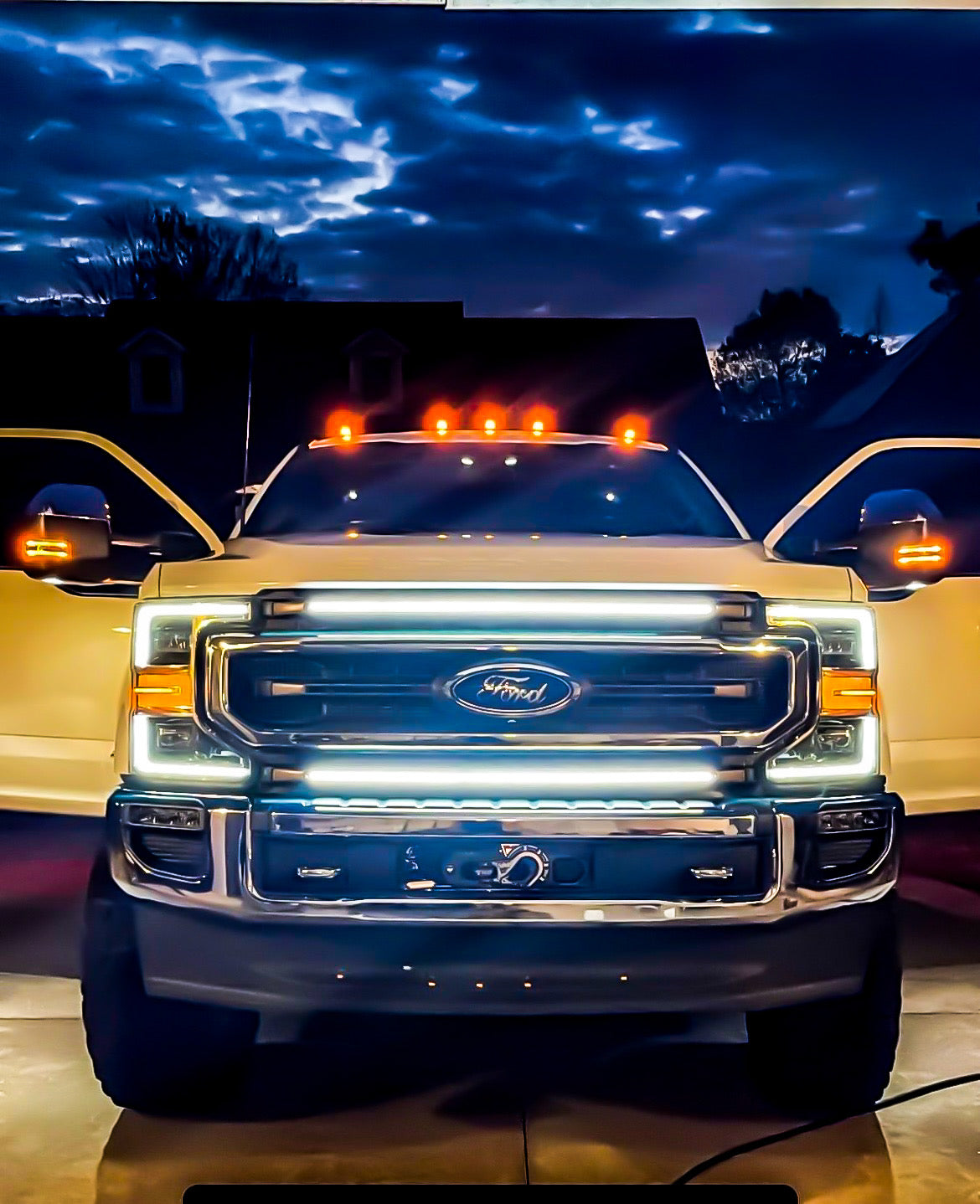 2020-2022 Ford Super Duty F250 F350 LED Grill Accent Lights Kit | XL, XLT, STX, Tremor, KR, Lariat, Platinum LED headlight kit AutoLEDTech Oracle Lighting Trendz Flow Series RGBHaloKits OneUpLighting Morimoto