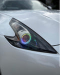 2009-2020 Nissan 370z RGBW Color-Chasing LED Halo Kit LED headlight kit AutoLEDTech Oracle Lighting Trendz Flow Series RGBHaloKits OneUpLighting Morimoto